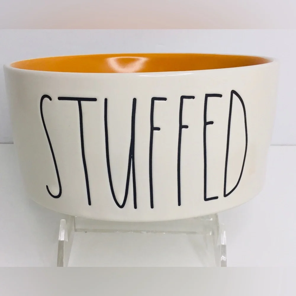 Stuffed Dog Bowl Rae Dunn Ceramic 6”New